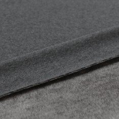 Tessuto Felpa Fleece Grigio Scuro Melange