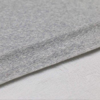 Alpenfleece Sweatshirt Stof Licht Grijs Gemeleerd 