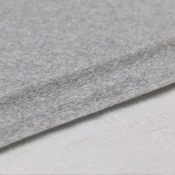 Alpenfleece Sweatshirt Stoff Hellgrau Meliert