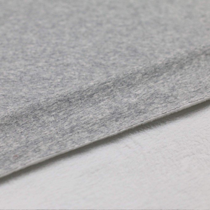 Tessuto Felpa Fleece Grigio Chiaro Melange - (Tessuto Felpa Alpenfleece)