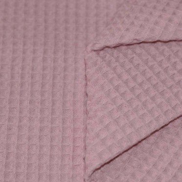 Wafelkatoen Piqué Oud Roze - (Wafelstof piqué en grof)