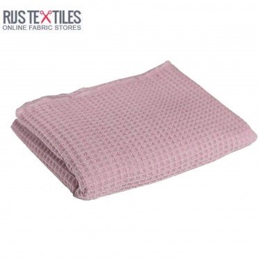 Wafelkatoen Piqué Oud Roze - (Wafelstof piqué en grof)