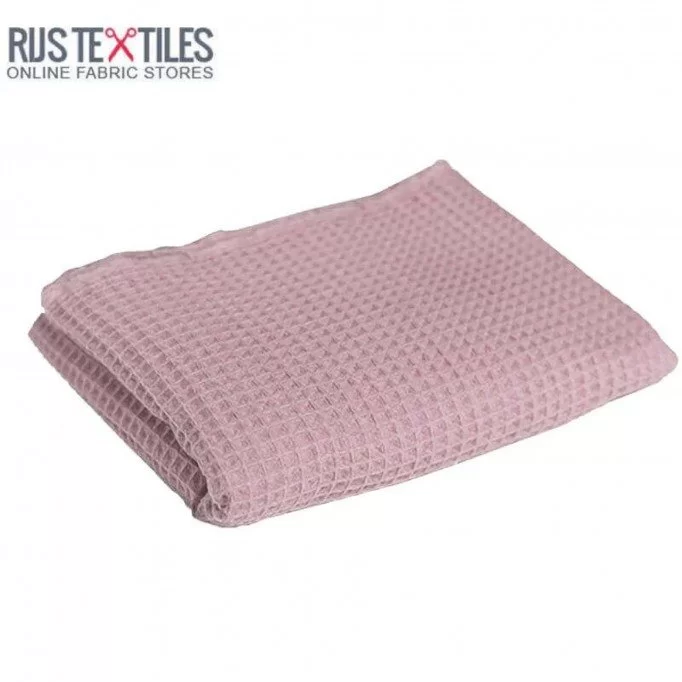 Tissu Piqué Gaufré Rose Vieux - (Tissu Piqué Gaufré)