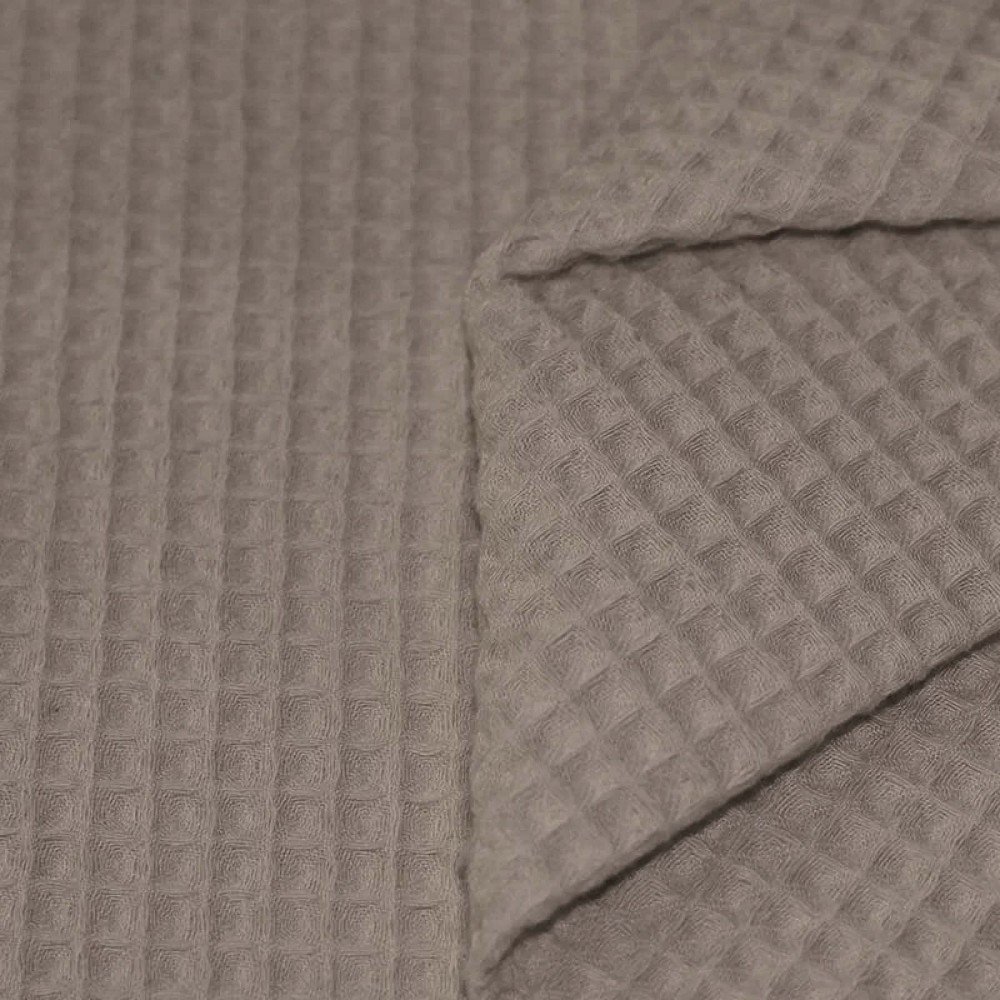 Waffle Pique Fabric Taupe