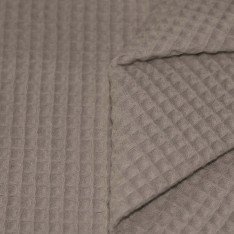 Waffle Pique Fabric Taupe