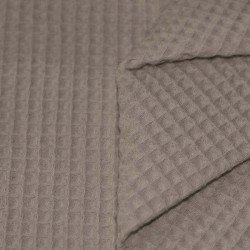 Waffle Pique Fabric Taupe