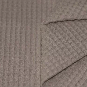 Waffle Pique Fabric Taupe - (Waffle Pique Fabrics)