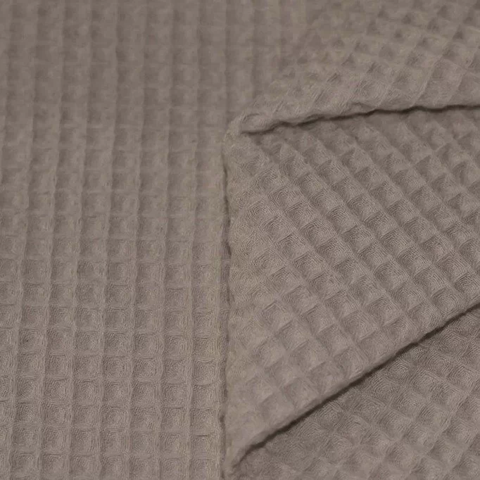 Waffle Pique Fabric Taupe - (Waffle Pique Fabrics)