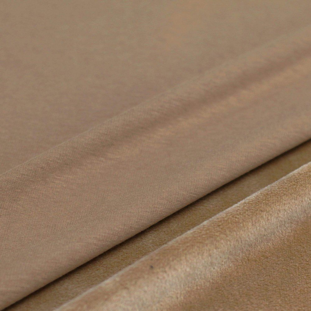 Tissu Sweatshirt Polaire Alpen Cacao