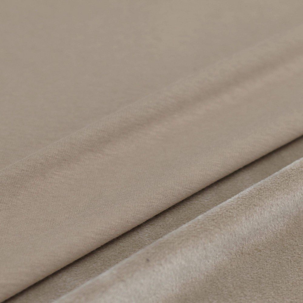 Tissu Sweatshirt Polaire Alpen Beige Foncé