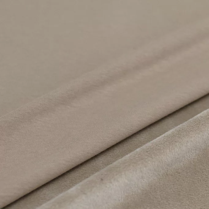 Alpenfleece Sweatshirt Stof Donker Beige - (Alpenfleece Sweatshirt Stof)