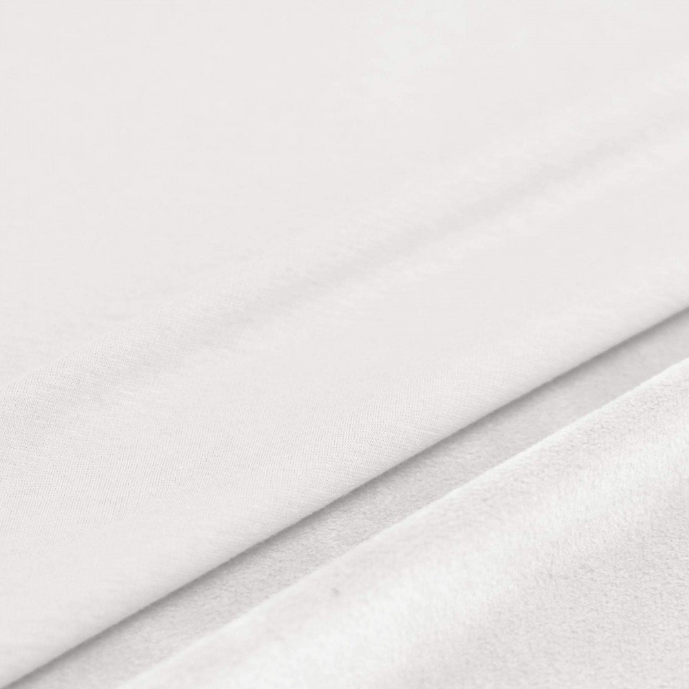 Tissu Sweatshirt Polaire Écru