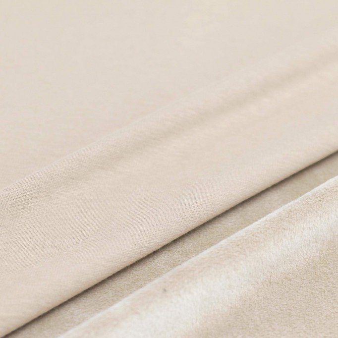 Sweatshirt Alpen Fleece Stof Lysebeige - (Sweatshirt Fleece Stof)