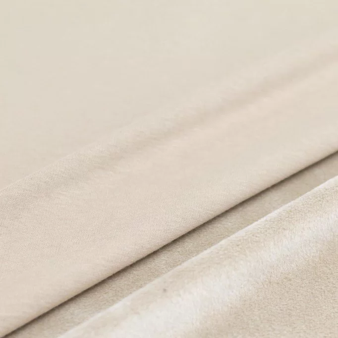 Sweatshirt Alpen Fleece Fabric Light Beige - (Sweatshirt Fleece Fabric)