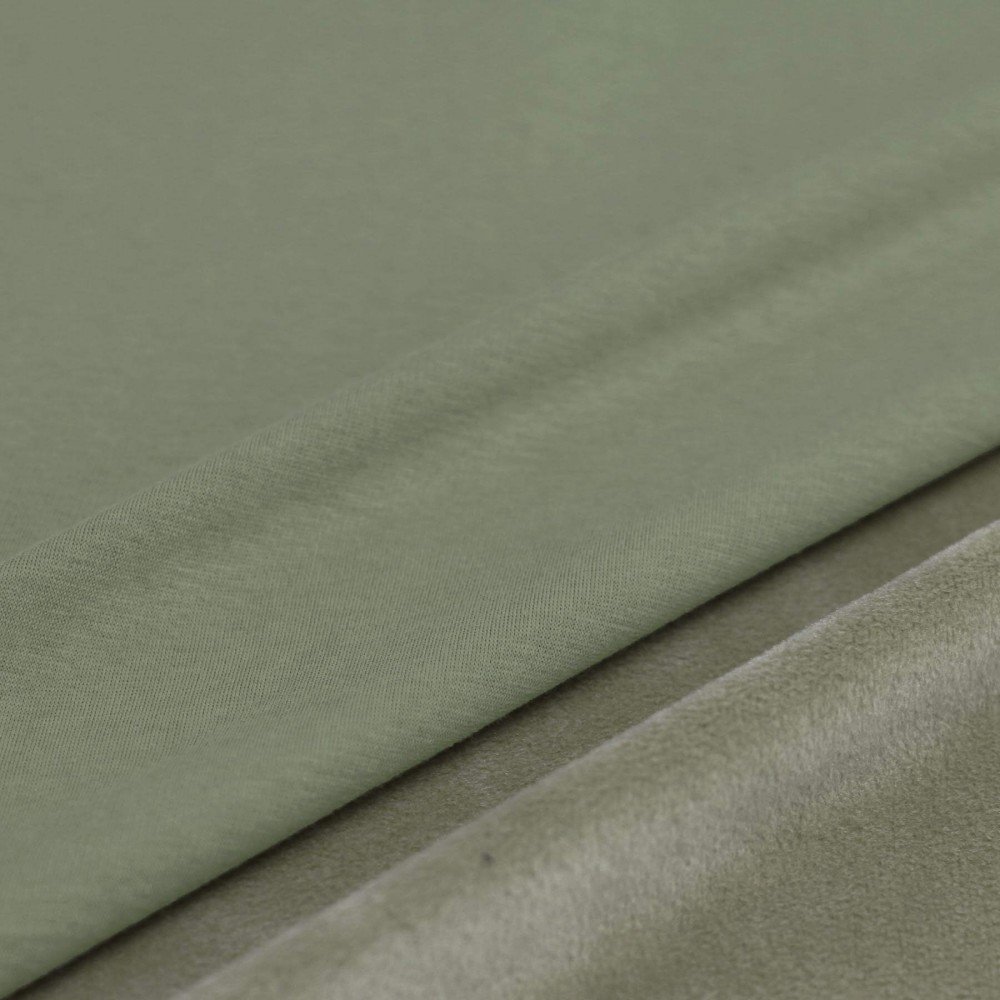 Tissu Sweatshirt Polaire Alpen Olive
