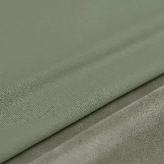 Sweatshirt Alpen Fleece Stof Oliven - (Sweatshirt Fleece Stof)