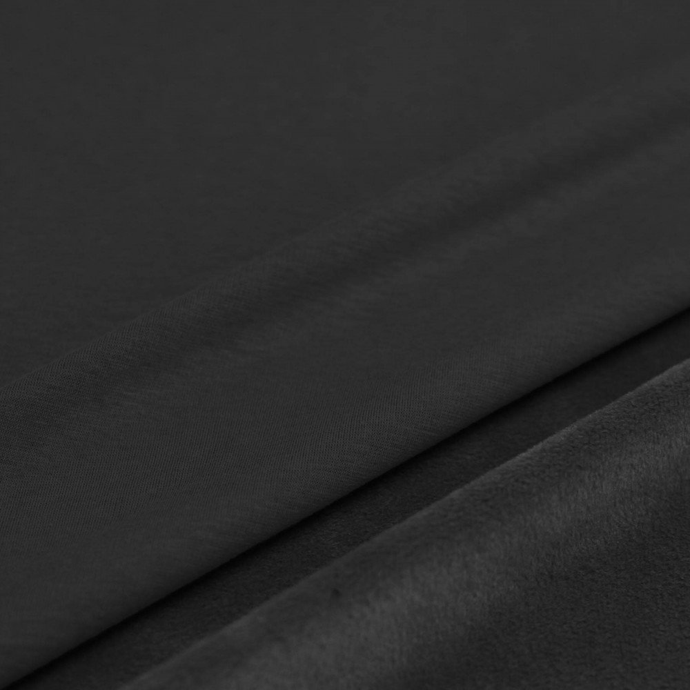Tissu Sweatshirt Polaire Noir