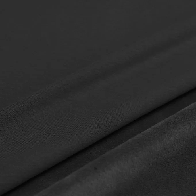 Tessuto Felpa Fleece Nero - (Tessuto Felpa Alpenfleece)