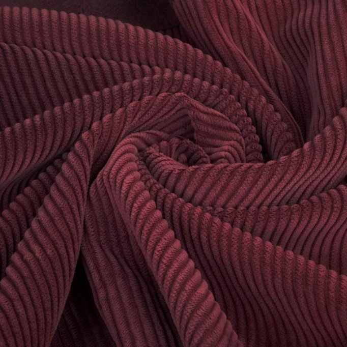 Corduroy Stretch Fabric 6 Wales Bordeaux - (Fashion Fabrics)