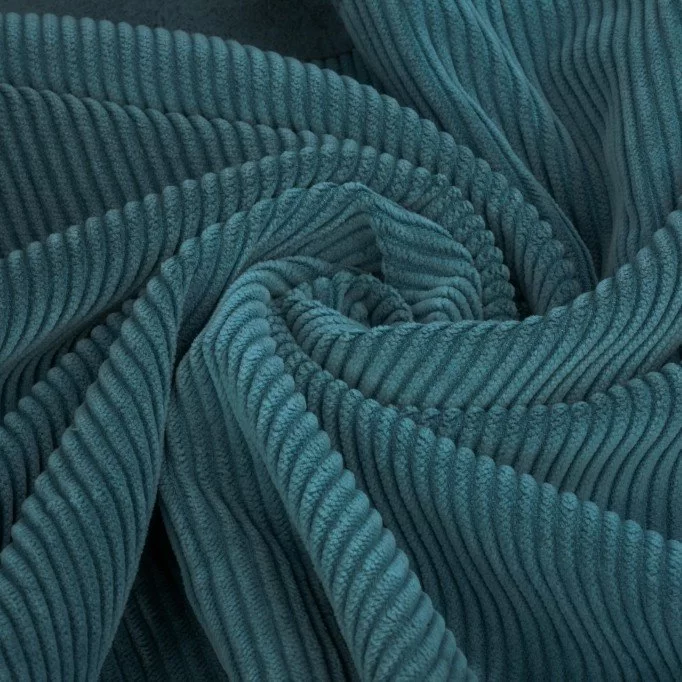 Corduroy Stretch Fabric 6 Wales Petrol - (Fashion Fabrics)