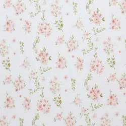 Tessuto Jersey Di Cotone Costine - Sbocciare Fiore Tessuto Jersey Di Cotone Costine - Sbocciare Fiore