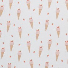 Rippstrick Jersey Stoff - Eiscreme