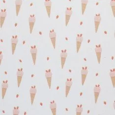 Dzianina Prążkowana Cienki Prążek - Lody