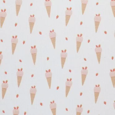 Rib Knit Jersey Fabric Ice Cream