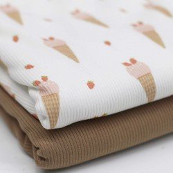 Rib Jersey Stof - Ijsje