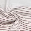 Rib Jersey Stof Bedrukte Streep Klei Roze - (Jersey Stoffen)