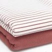 Rib Jersey Stof Bedrukte Streep Klei Roze - (Jersey Stoffen)