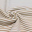 Rib Jersey Strikstof Trykket Stribet Cognac - (Jerseystoffer)