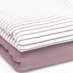 Tissu Maille Tricot Côtelée Rayures Imprimées Vieux Rose - (Tissus Jersey)