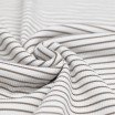 Tissu Maille Tricot Côtelée Rayures Imprimées Taupe - (Tissus Jersey)
