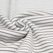 Garengeverfd Streep Rib Jersey Stof Taupe - (Jersey Stoffen)