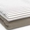 Garengeverfd Streep Rib Jersey Stof Taupe - (Jersey Stoffen)