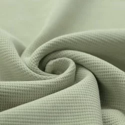 Tessuto Jersey Di Waffle Piqué Verde Polveroso Tessuto Jersey Di Waffle Piqué Verde Polveroso