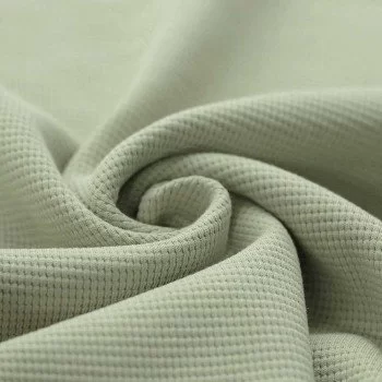 Tessuto Jersey Di Waffle Piqué Verde Polveroso Tessuto Jersey Di Waffle Piqué Verde Polveroso