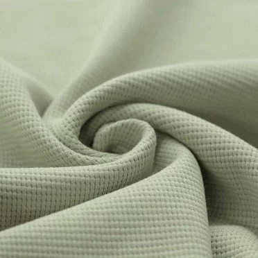 Wafel Jersey Stof Dusty Groen - (Jersey Stoffen)