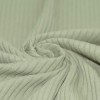 Tissu Maille Tricot à Grosses Cotes Vert Poussiéreux