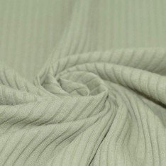 Wide Drop Needle Rib Fabric Dusty Green