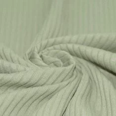 Wide Drop Needle Rib Fabric Dusty Green
