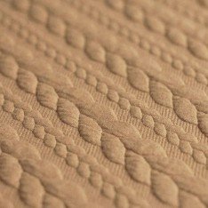 Cable Knit Jacquard Fabric Camel