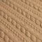 Gebreide Kabel Jacquard Stof Camel - (Modestoffen)