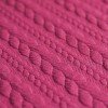 Cable Knit Jacquard Fabric Fuchsia