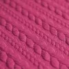 Cable Knit Jacquard Fabric Fuchsia