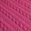 Gebreide Kabel Jacquard Stof Fuchsia - (Modestoffen)