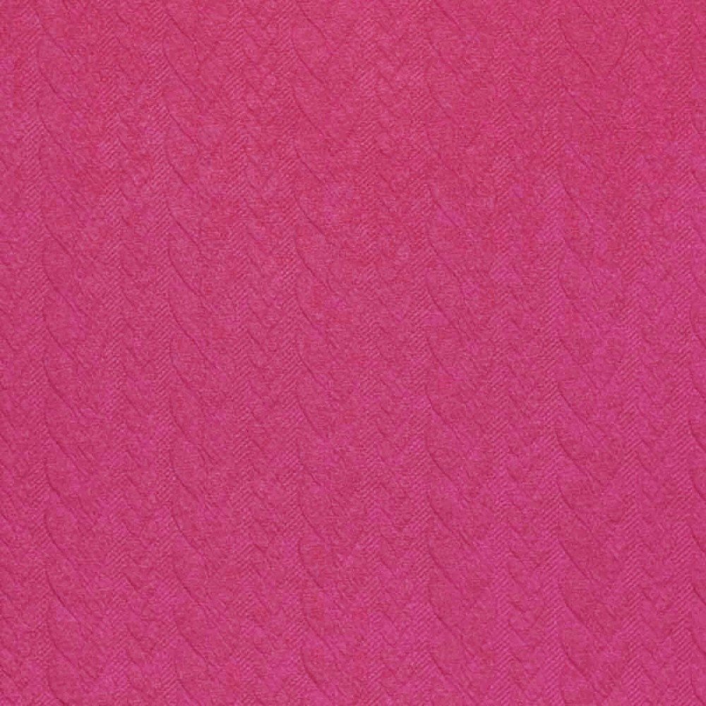 Tessuto In Maglia Motivo a Treccia Fucsia Tessuto In Maglia Motivo a Treccia Fucsia - (Tessuti Moda)