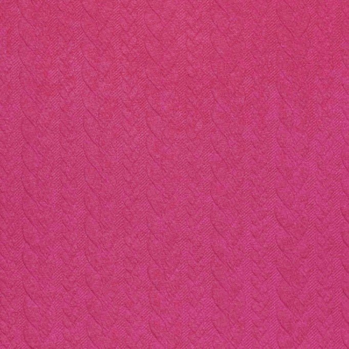 Cable Knit Jacquard Fabric Fuchsia - (Fashion Fabrics)