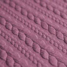 Cable Knit Jacquard Fabric Old Lilac